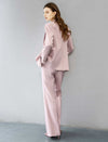 Soft Pink Single-Breasted Blazer