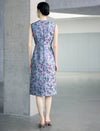Floral Sleeveless Knee-Length Sheath Dress