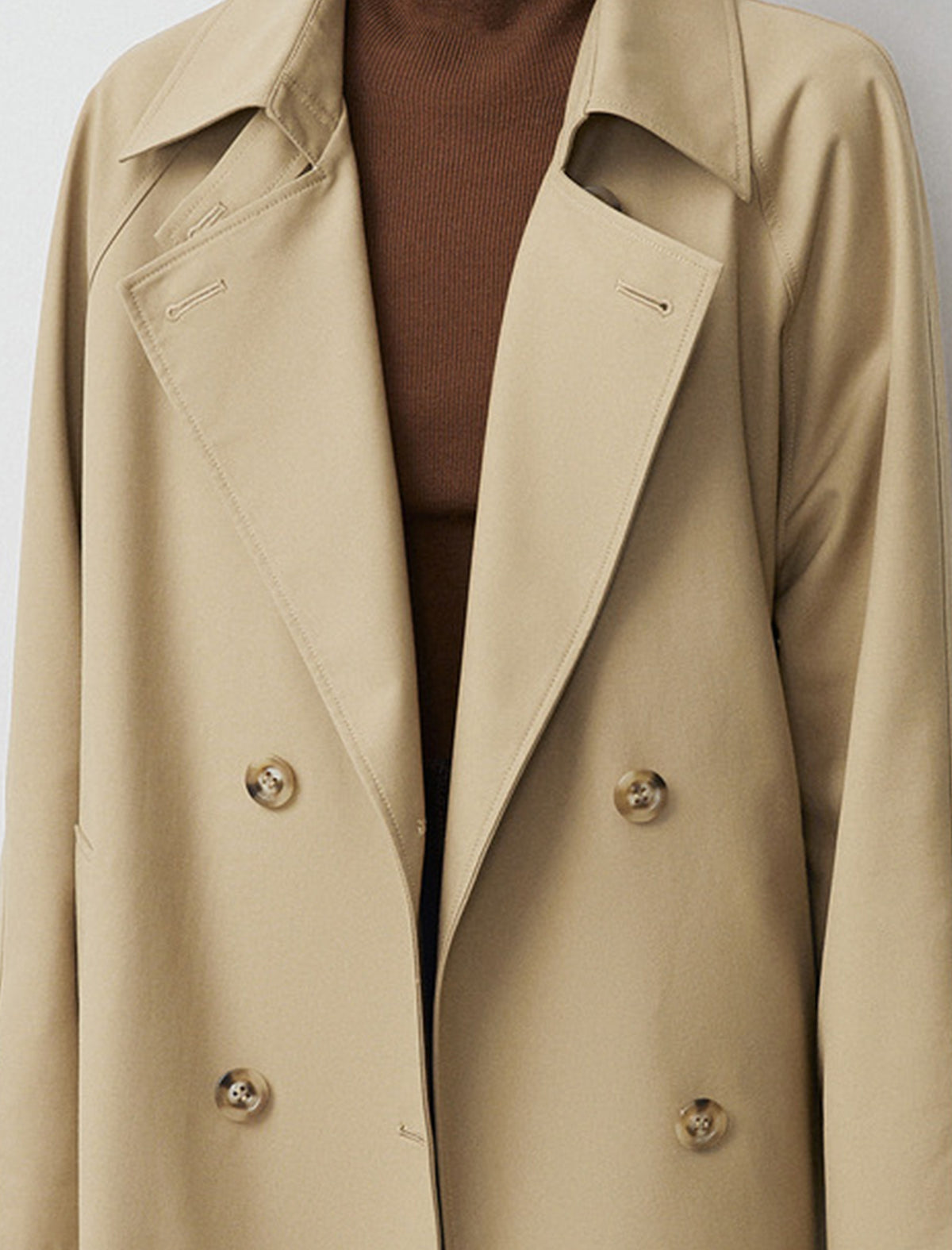 Double-Breasted Relaxed Fit Trench Coat