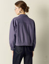 Collared Zip Up Cropped Jacket