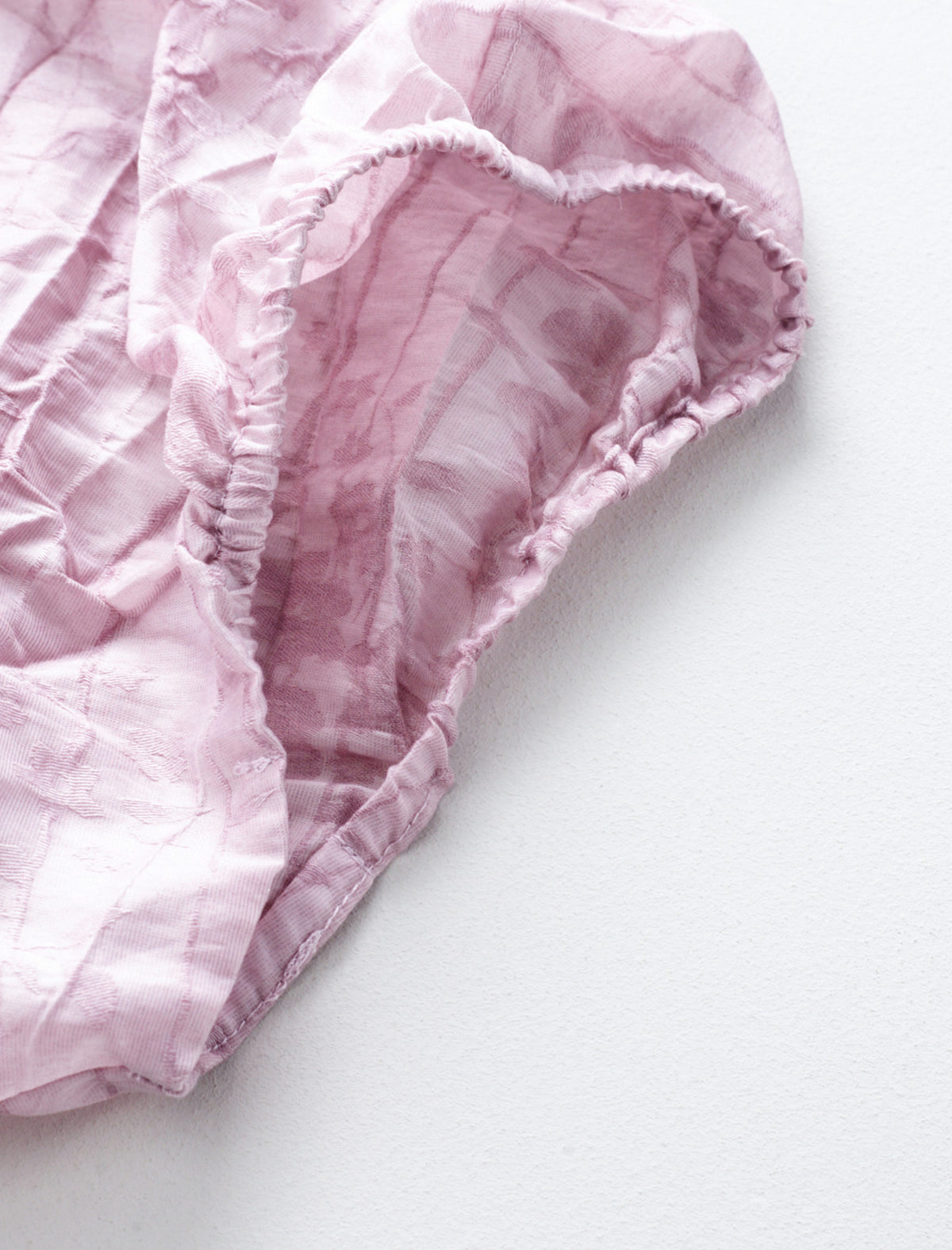 Textured Floral Drawstring Waist Top