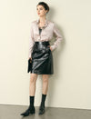 Faux Leather Mini Skirt