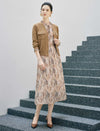 Retro Jacquard V-Neck Knit Cardigan