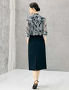 High Waist Straight Midi Skirt
