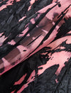 Abstract Brushstroke Print Fishtail Midi Skirt