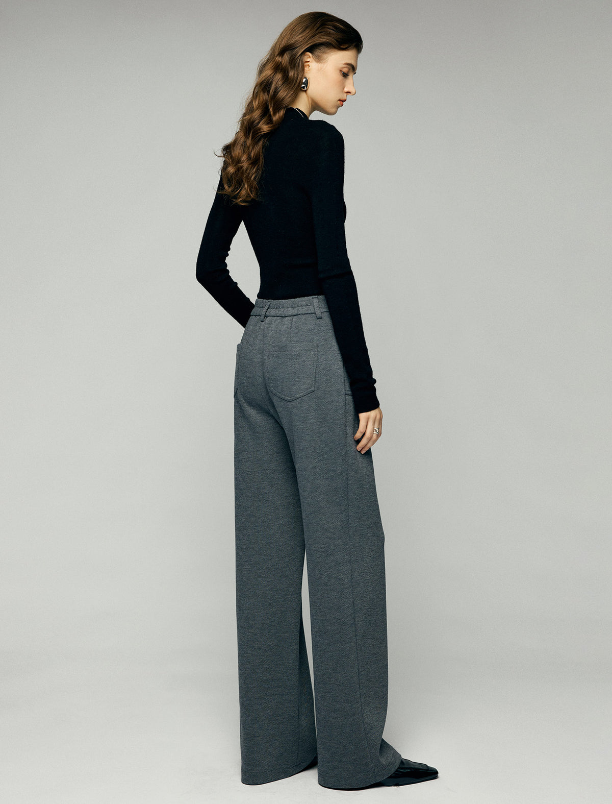 High-Waist Pocket Straight-Leg Pants