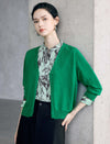 Vintage Button-Front Short Knit Cardigan