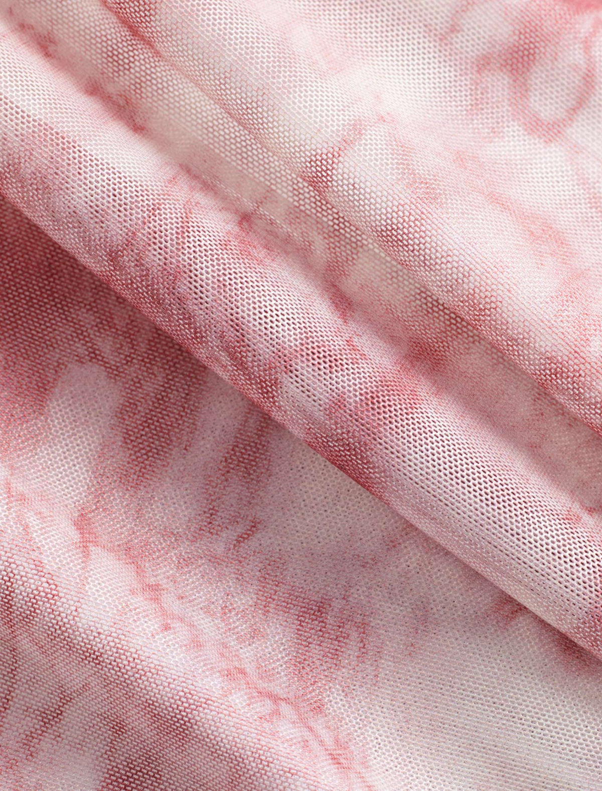 Tie Dye V-Neck Wrap Elbow Sleeve Top