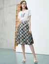 Plaid Lace Skirt