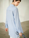 Lightweight Longline Pleated Shirt