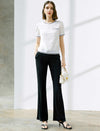 Contrast Trim Textured Knit Top