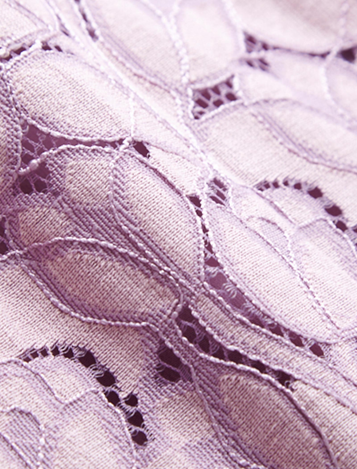 Lilac Floral V-Neck Lace Dress