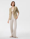 Lightweight Ruched Sleeve Blazer