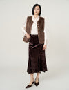 Velvet Mermaid Midi Skirt