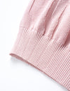 Pink Textured Short Sleeve Knit Top