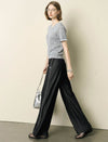 Beaded Open-Knit Short Sleeve Knit Top