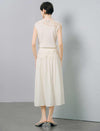 Ivory Floral Lace Boat Neck Sleeveless Tank Top