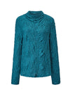 Textured Mock Neck Top