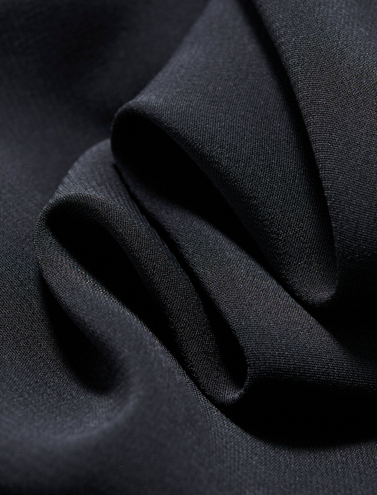 Black Metallic Pleated Midi Skirt