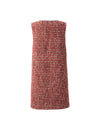 Wool Blend Textured Sleeveless Relaxed Dress