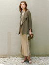 Flowy Drape Front Jacket