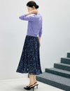 Floral Print A-Line Midi Skirt