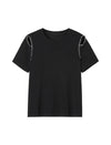 Cut Out Embellished Short Sleeve Tee