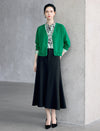 Vintage Button-Front Short Knit Cardigan