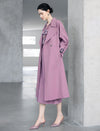 Double Breasted Midi Trench Coat with Waist Belt