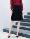 Fitted A-Line Midi Skirt