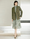 Floral Print Button-Front Belted Fitted Dress