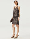 Sheer Lace Midi Skirt