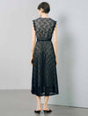 Black Lace Mesh Sheath Dress