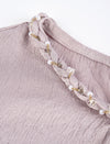 Embellished Neckline Textured Top
