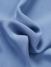 Dusty Blue Solid Permanent Pleat Midi A-Line Skirt