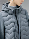 Hooded Quilted Drawstring Zip-Front Cropped Jacket