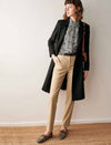 Plaid Tie Neck Blouse