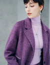 Wool Blend Single Button Lapel Coat