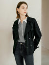 Collared Long Sleeve Belted Trench Coat