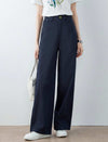 High Waisted Wide Leg Cotton Pants