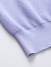 Lavender Scalloped Short Sleeve Knit Top