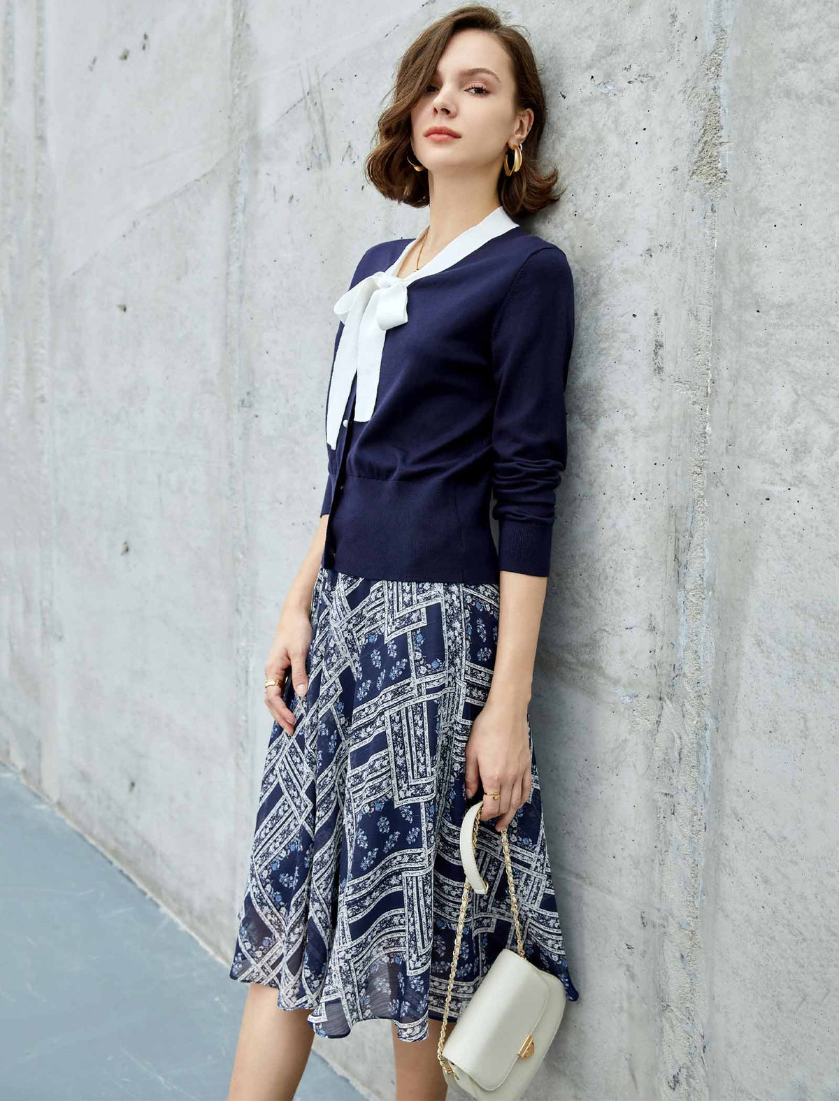 Plaid Print A-Line Skirt