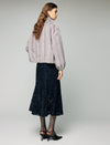 Stand-Collar Balloon-Sleeve Zip-Front Cropped Jacket