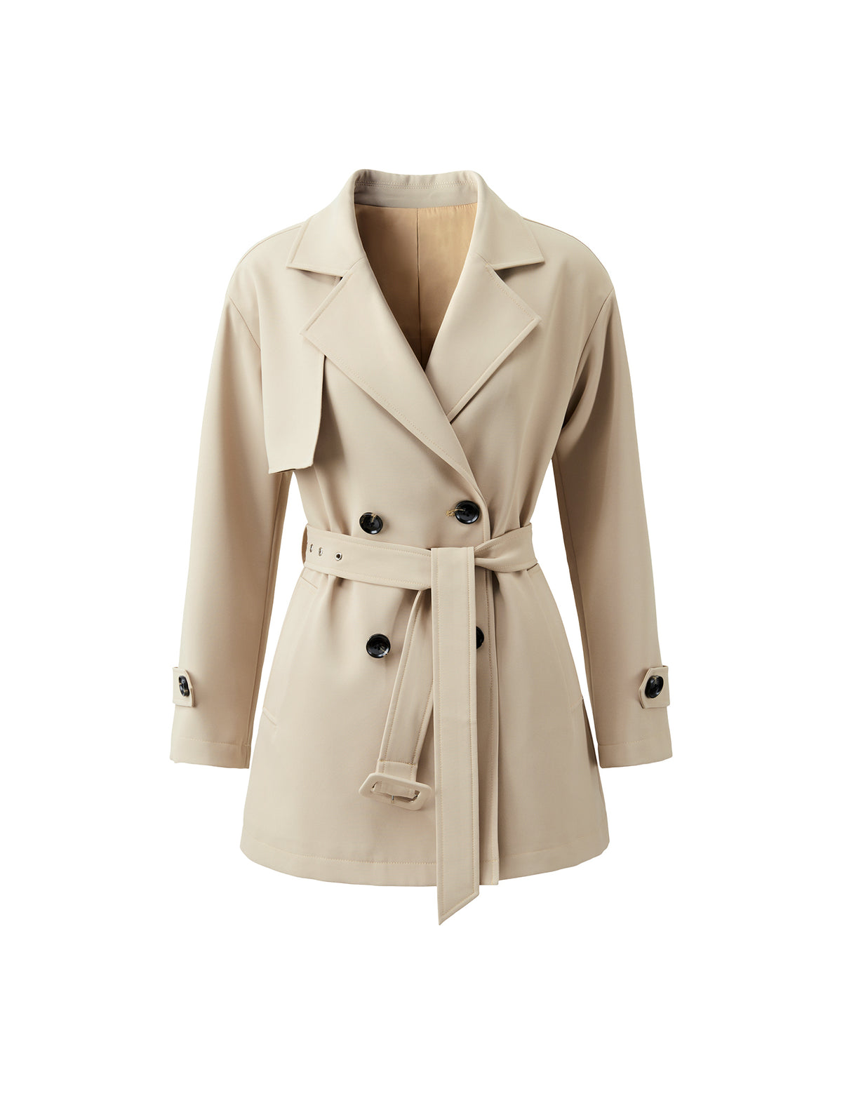 Collared Belted Trench Coat