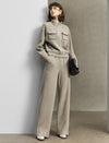Classic Knit Wide-Leg Pants