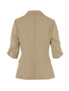 Lightweight Ruched Sleeve Blazer