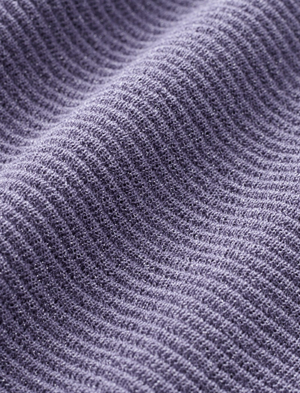 Wavy Texture Scalloped Cuffs Knitted Pullover