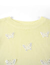 3D Butterfly Embroidered Knit Top