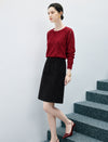 Fitted A-Line Midi Skirt