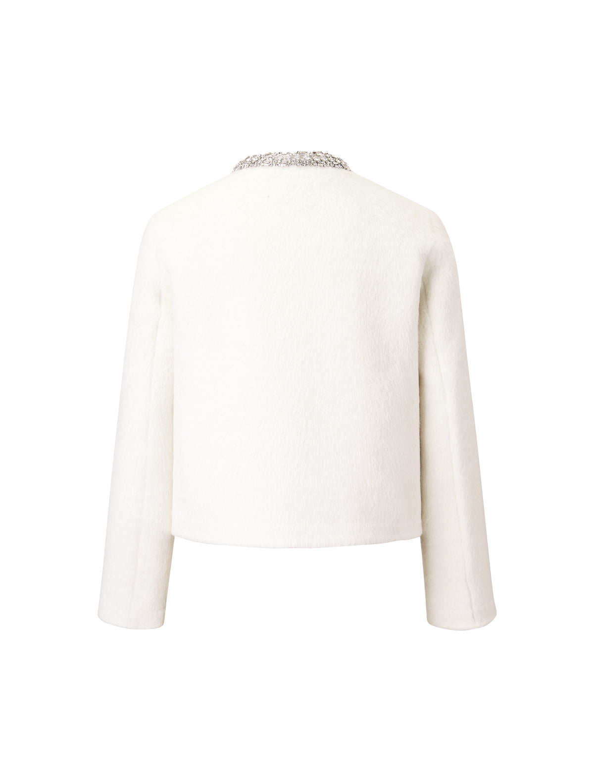 White Embellished Collar Jacket